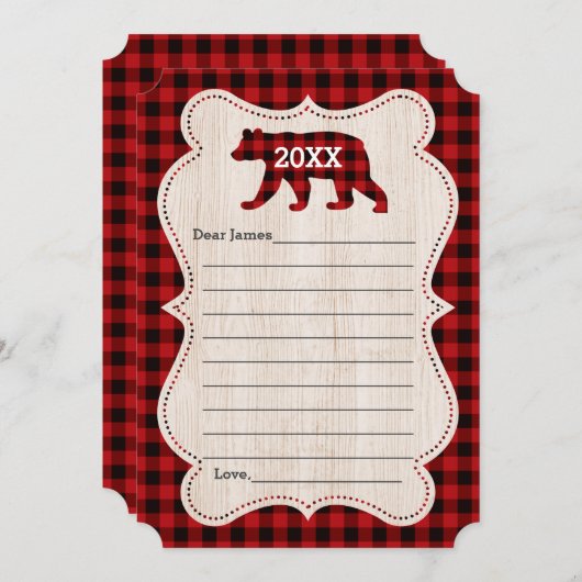Lumberjack First Birthday Time Capsule Guestbook Kaart (Voorkant / Achterkant)