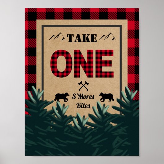 Lumberjack First Birthday, Wild One neemt één teke Poster (Voorkant)