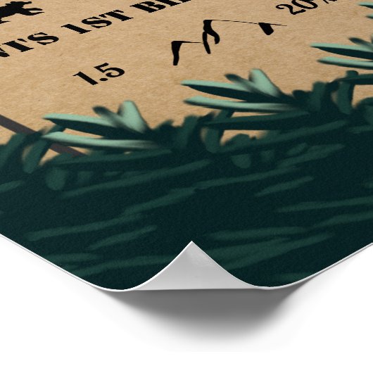 Lumberjack First Birthday, Wild One Welcome Sign Poster (Hoek)