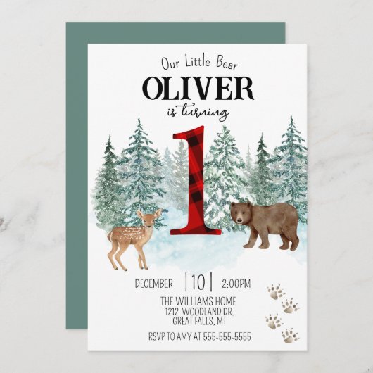 Lumberjack First Buffalo Spond Beer Birthday Kaart (Voorkant / Achterkant)