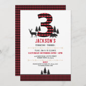 Lumberjack Flannel 3e uitnodiging van de Dag van d (Voorkant / Achterkant)