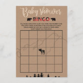 Lumberjack Flannel Baby shower Bingo Game Kaart (Voorkant)