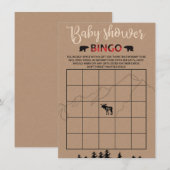 Lumberjack Flannel Baby shower Bingo Game Kaart (Voorkant / Achterkant)