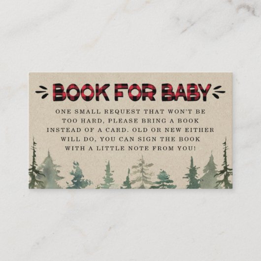 Lumberjack Flannel Book request Kaart Insert (Voorkant)