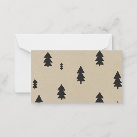 Lumberjack Flannel Boy Luier Raffle Kaart Notitiekaartje (Achterkant)