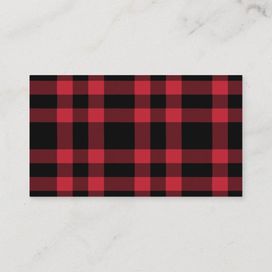 Lumberjack Flannel Diaper Raffle Card Insert Informatiekaartje (Achterkant)