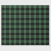 Lumberjack Flannel Green Buffalo Play Textuur Cadeaupapier (Vlak)