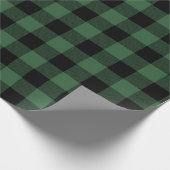 Lumberjack Flannel Green Buffalo Play Textuur Cadeaupapier (Hoek)