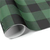 Lumberjack Flannel Green Buffalo Play Textuur Cadeaupapier (Rol Hoek)