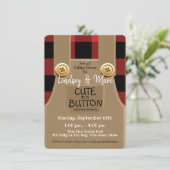 Lumberjack Flannel Schattige als een Button Baby s Kaart (Staand voorkant)