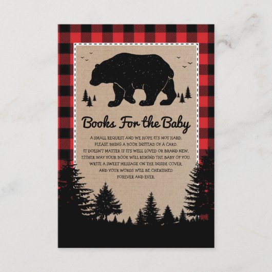 Lumberjack Forest Beer Books for Baby Informatiekaartje (Voorkant)