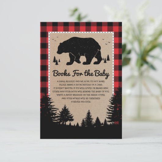 Lumberjack Forest Beer Books for Baby Informatiekaartje (Staand voorkant)