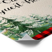 Lumberjack Forest Gelieve onze gast te ondertekene Poster (Hoek)