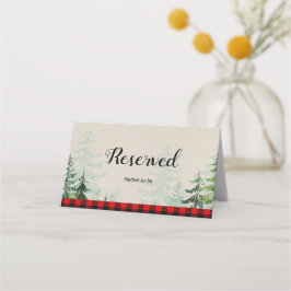 Lumberjack Forest Winter Gereserveerde Naam Plaats Plaatskaartje