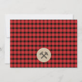 Lumberjack foto 1e verjaardag uitnodiging (Achterkant)