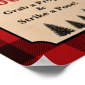 Lumberjack Foto Booth Sign Grab a Prop Poster (Hoek)