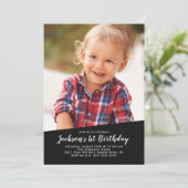 Lumberjack foto verjaardag uitnodiging (Staand voorkant)