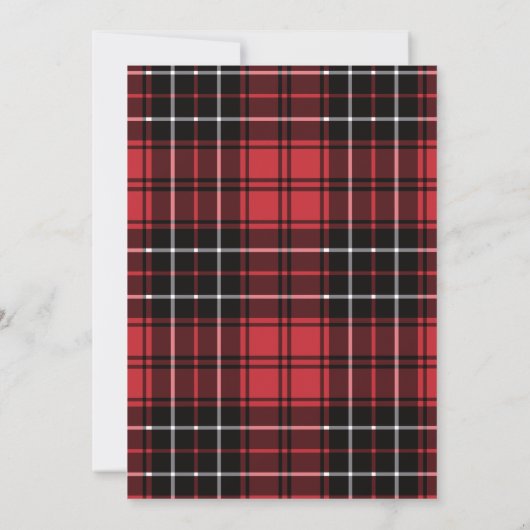 Lumberjack foto verjaardag uitnodiging (Achterkant)