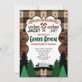 Lumberjack Gender Reopenbaart Baby shower Kaart (Voorkant)