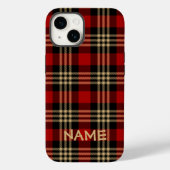 Lumberjack Geplakt Patroon Aangepaste naam Hoesje- Case-Mate iPhone Case (Achterkant)