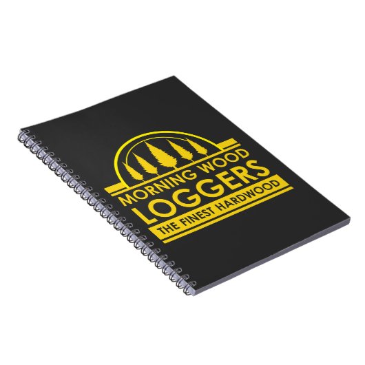 Lumberjack Gift - Morning Wood Loggers Woodsman Notitieboek (Rechterzijde)