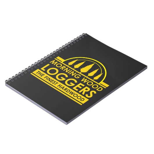 Lumberjack Gift - Morning Wood Loggers Woodsman Notitieboek (Linkerzijde)