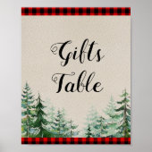 Lumberjack Gifts Table Sign Poster (Voorkant)