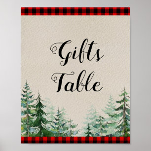 Lumberjack Gifts Table Sign Poster