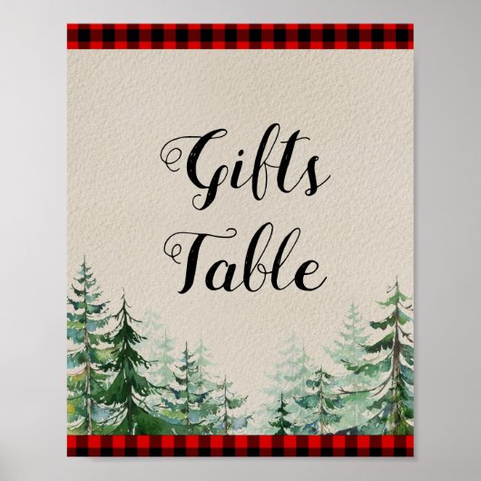 Lumberjack Gifts Table Sign Poster (Voorkant)