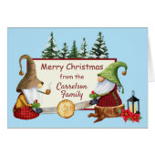 Lumberjack Gnomes Kaart kerst (Voorkant Horizontaal)