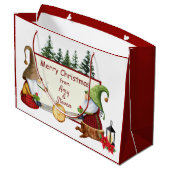 Lumberjack Gnomes kerst Groot Cadeauzakje (Achterkant Gekanteld)