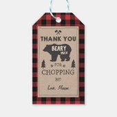 Lumberjack Hartelijk dank voor het label Beer Rode Cadeaulabel (Voorkant)