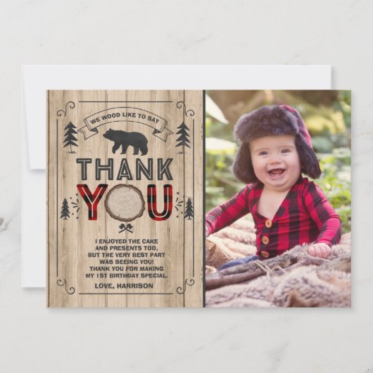 Lumberjack Hartelijk dank voor uw kaart Lumberjack (Voorkant)