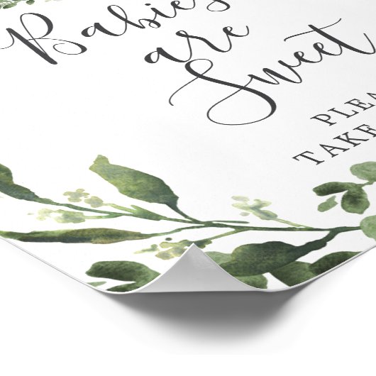 Lumberjack Hert Baby Shower Baby's Zijn Zoet Bord Poster (Hoek)