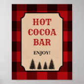 Lumberjack Hot Cocoa Bar Party Sign. (Onderteken r Poster (Voorkant)