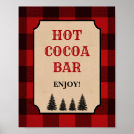 Lumberjack Hot Cocoa Bar Party Sign. (Onderteken r Poster