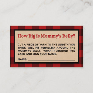 Lumberjack How Big is Mammams Belly Game Card Informatiekaartje