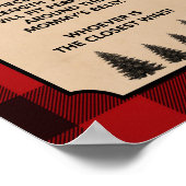 Lumberjack How Big is Mammams Belly Shower Sign Poster (Hoek)