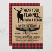 Lumberjack Invitation - Birthday Invitation Kaart (Voorkant / Achterkant)