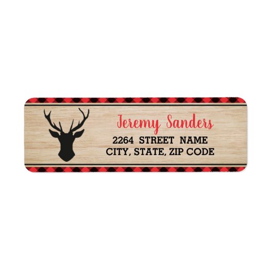 Lumberjack Jongen Verjaardagsfeestje Adreslabel Etiket (Voorkant)