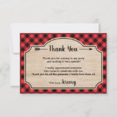 Lumberjack Jongen Verjaardagsfeestje Dank je kaart (Voorkant)