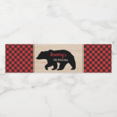 Lumberjack Jongen Verjaardagsfeestje Waterfles Lab Etiket (Enkel label)