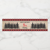 Lumberjack Jongen Verjaardagsfeestje Waterfles Lab Waterfles Etiket (Enkel label)