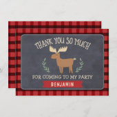 Lumberjack Jongens Verjaardag Bedankt Flat Kaart (Voorkant / Achterkant)