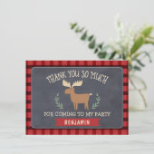 Lumberjack Jongens Verjaardag Bedankt Flat Kaart (Staand voorkant)