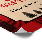 Lumberjack-kaarten & cadeaubordbord Rode pset Poster (Hoek)