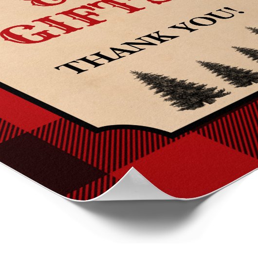 Lumberjack-kaarten & cadeaubordbord Rode pset Poster (Hoek)