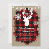 Lumberjack Kerstdiner Uitnodiging (Voorkant)