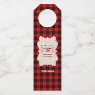 Lumberjack kerstparty Red Buffalo Wood Flessenhanger
