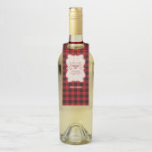 Lumberjack kerstparty Red Buffalo Wood Flessenhanger (Op fles)